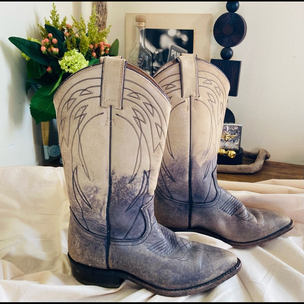 Genuine leather cowboy boots